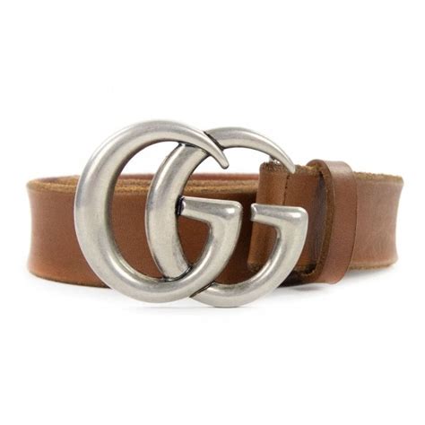 gucci faded brown leather belt gg rep